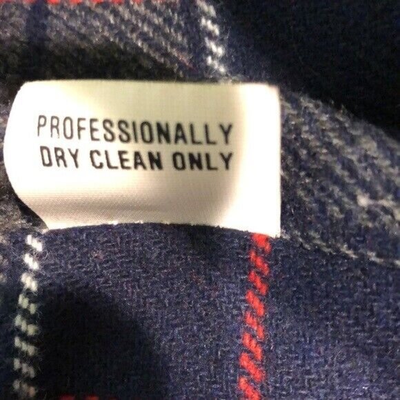 Vintage Penguin Red 100% Pure Wool Over Coat Plaid Lining Size 16 Made in USA - Picture 8 of 9